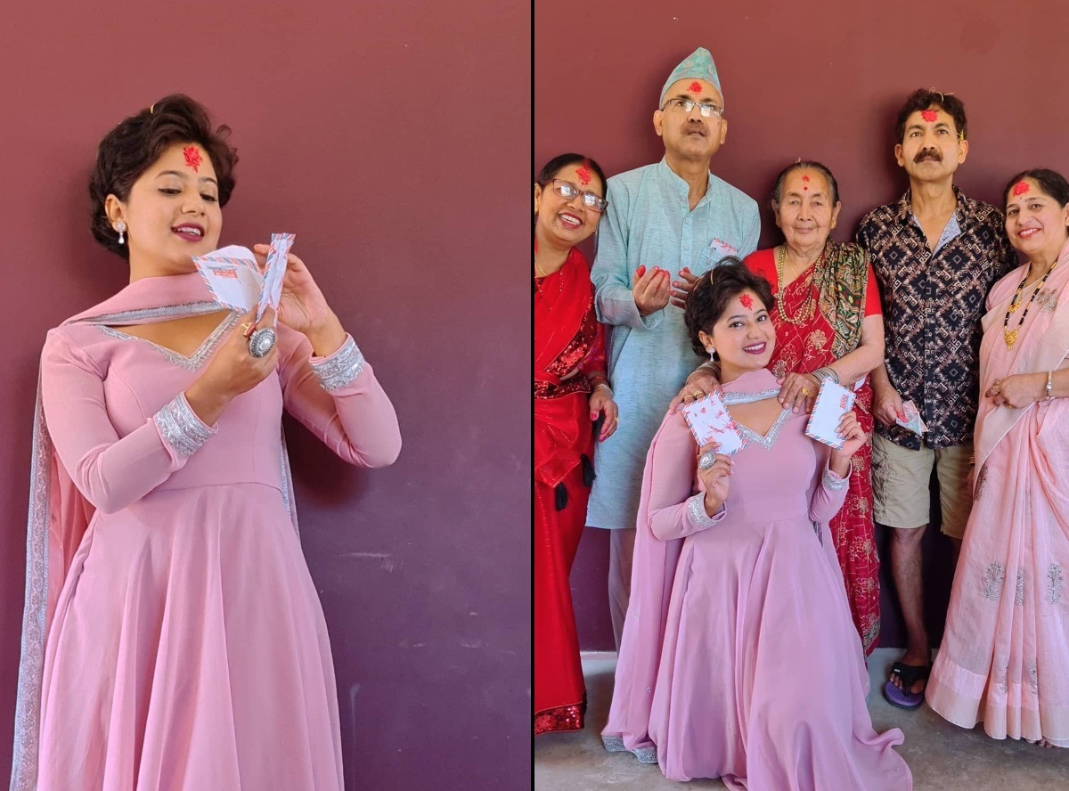 परिवारसँग केकीको दसैं (फोटोसहित)